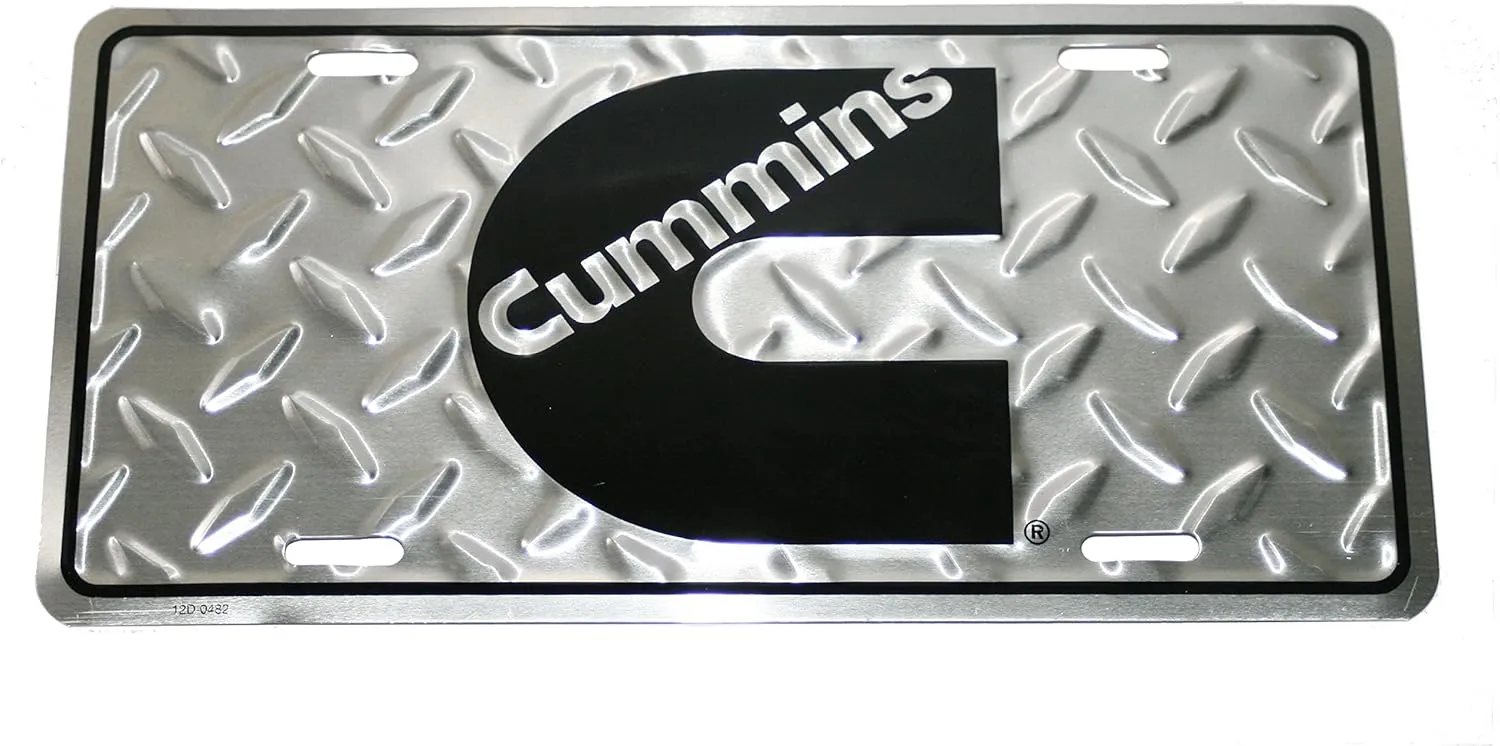 Cummins Diesel Engines Diamond Plated License Plate