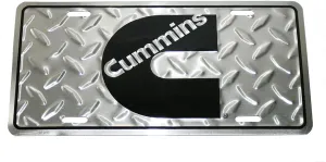 Cummins Diesel Engines Diamond Plated License Plate