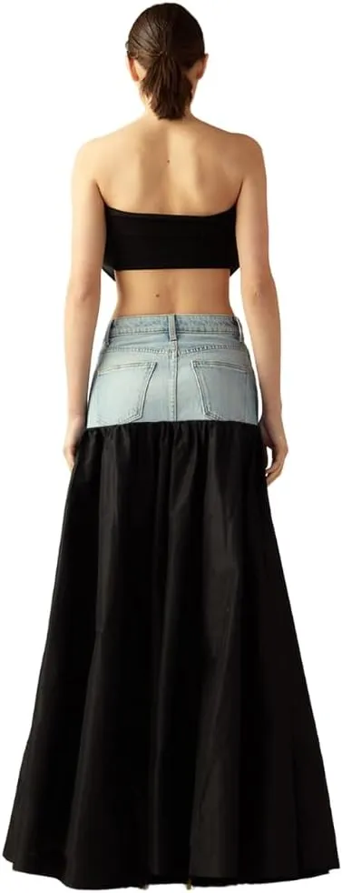 Cynthia Rowley Denim Taffeta Skirt