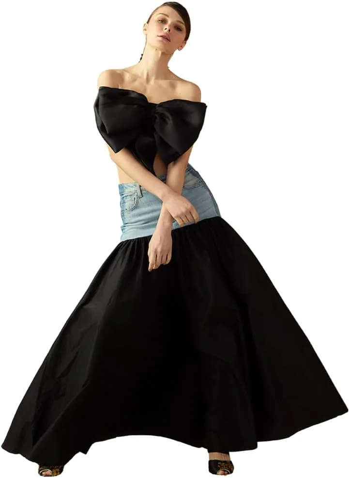 Cynthia Rowley Denim Taffeta Skirt