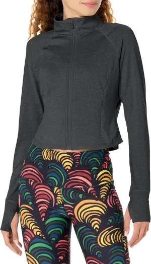Danskin Women's Cropped Melange Active Jacket