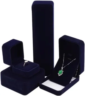 Dark Puple Vintage Velvet Jewelry Set Box Display Packing Bag For Necklace Bracelet Earrings Plush Gift Box Svart 10 * 7 * 3.5cm