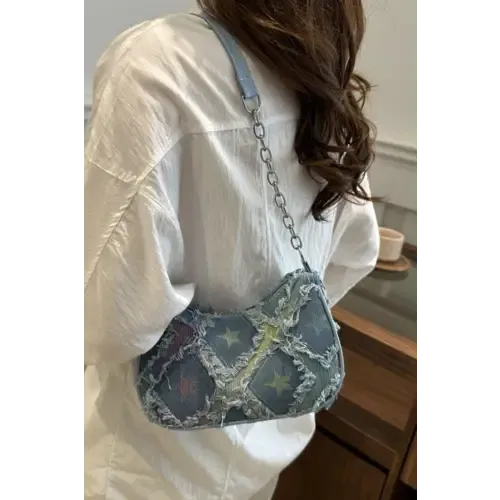 Dazzling Fringe Star Print Shoulder Bag for Stellar Style