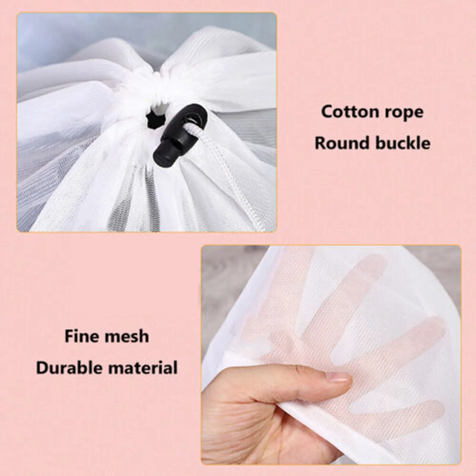 Delicate Clothes Protection Laundry Mesh Wash Bags Lingerie 2pcs XL