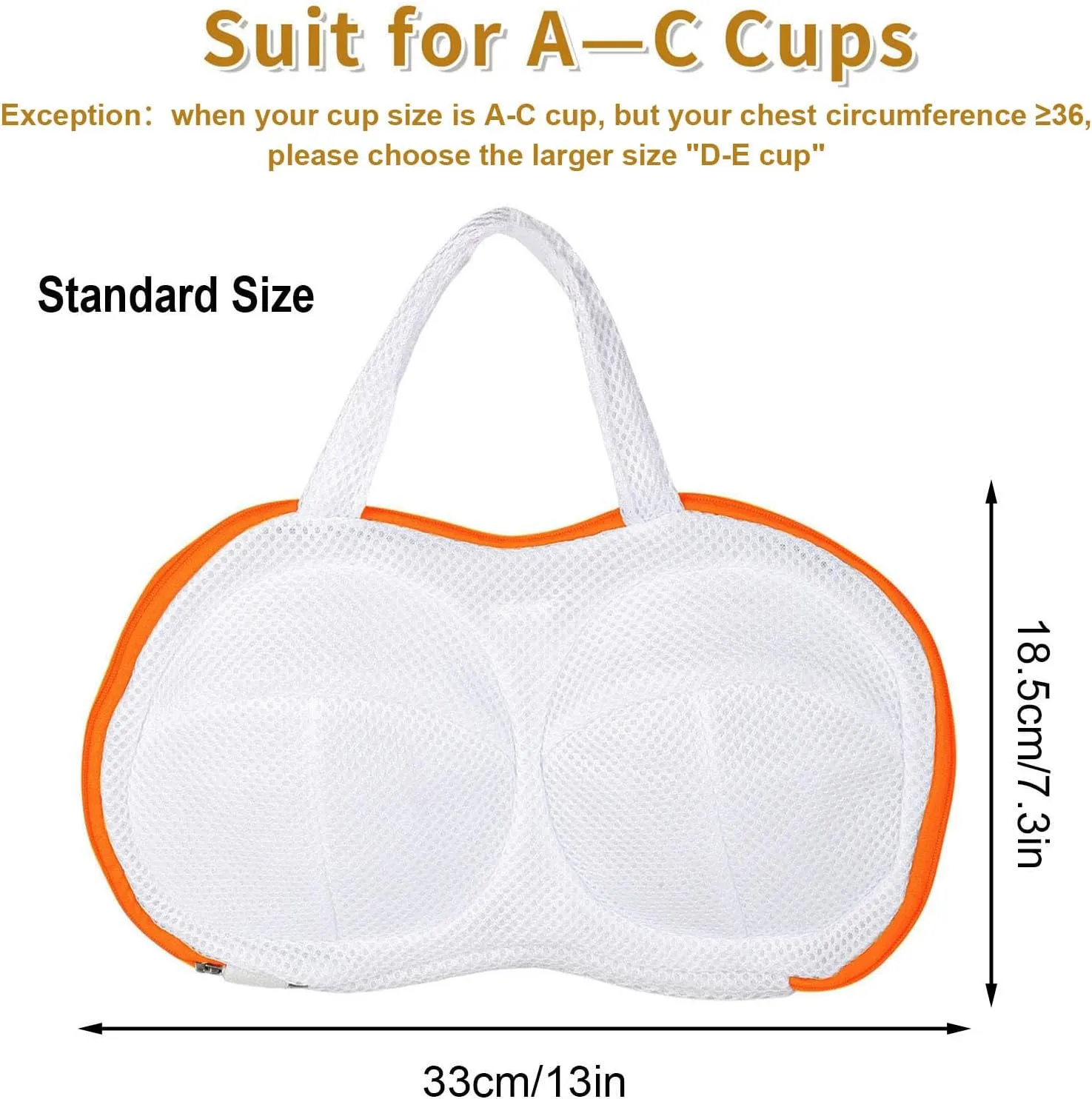 ﻿DESONAUT 3Pcs Bra Wash Bags for Laundry Lingerie Underwear Brassiere Bag Set for Washing Machine Suitable for Women Delicates Bra Yellow(A to C Cups)