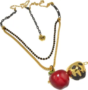 Disney Couture Snow White Apple Locket Necklace
