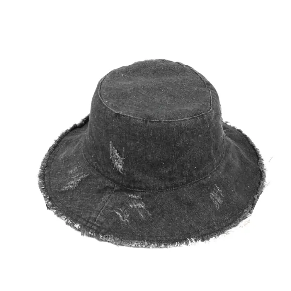 Distressed Denim Bucket Hat