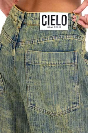 Distressed Denim - Gradient Green