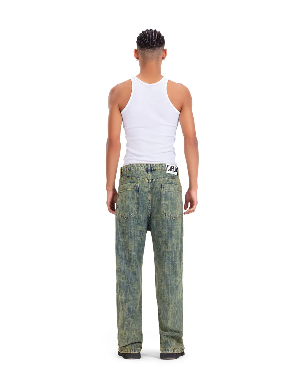 Distressed Denim - Gradient Green