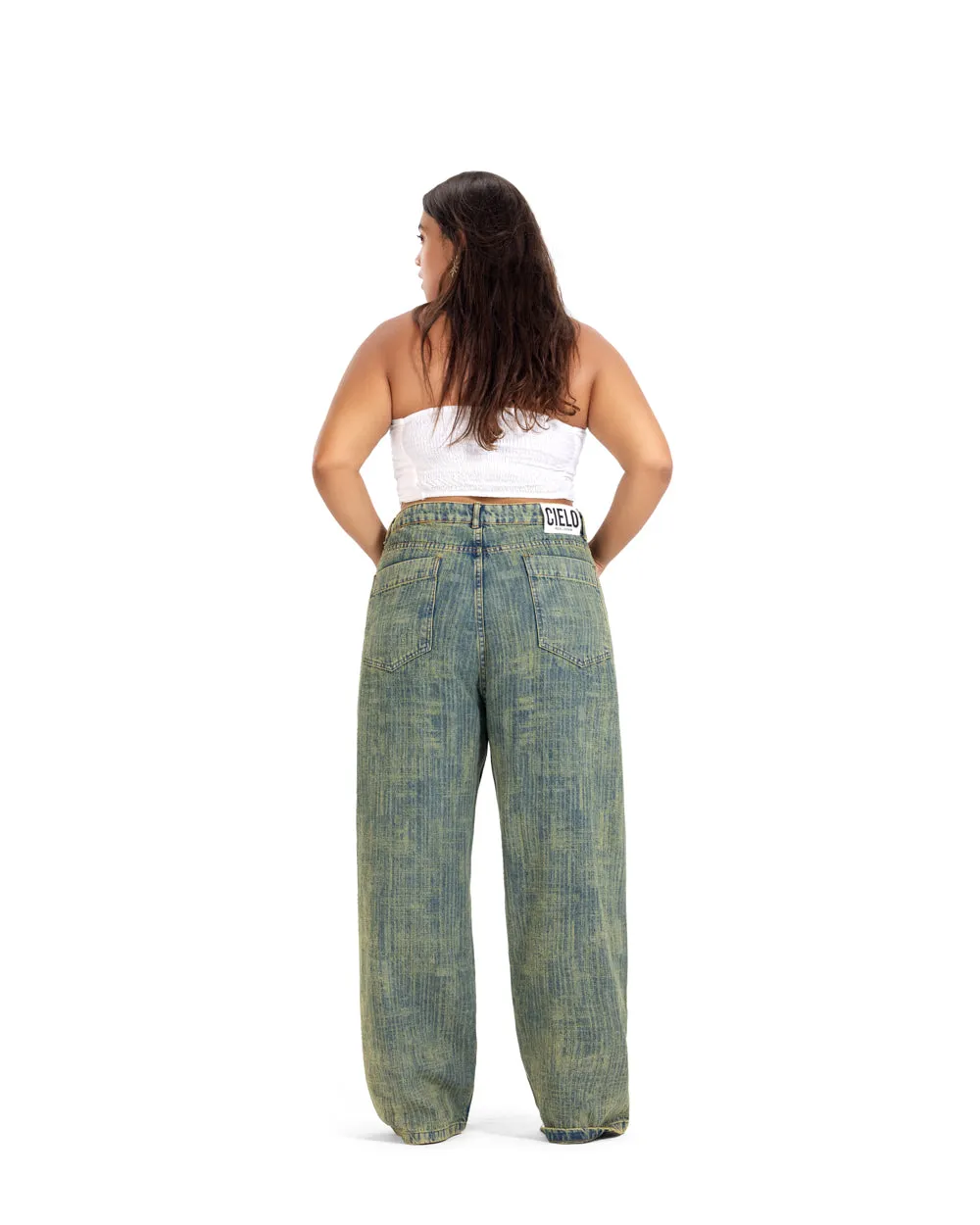 Distressed Denim - Gradient Green