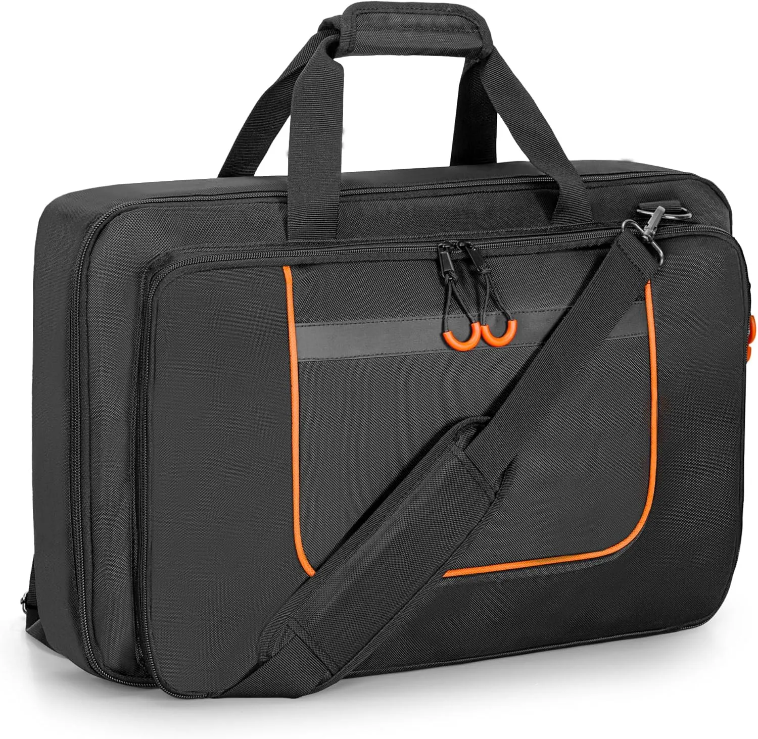 DJ Controller Bag Compatible with Pioneer DDJ-FLX4/ DDJ-400/ DDJ-SB2/ DDJ-SB3/ DDJ-REV1, Padded DJ Controller Carrying Case with Laptop Compartment and Accessory Pockets for DJ Mixer, DJ Cable