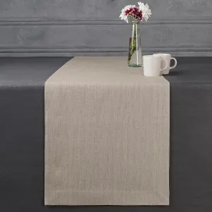 D'Moksha Homes Linen Table Runner 14 x 72 Inch - 100% Pure Linen Natural Table Runner - Machine Washable Farmhouse Table Runner for Summer