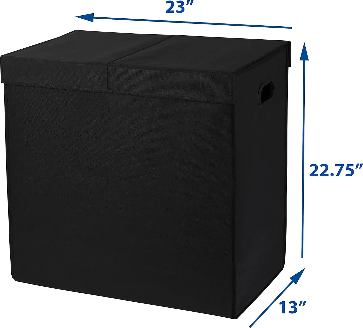 Double Laundry Hamper/Basket with Lid and Removable Liner