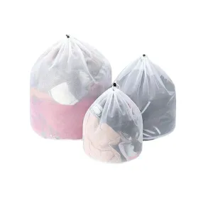 Drawstring Mesh Laundry Bag 1/4PCS 4Sizes Polyester