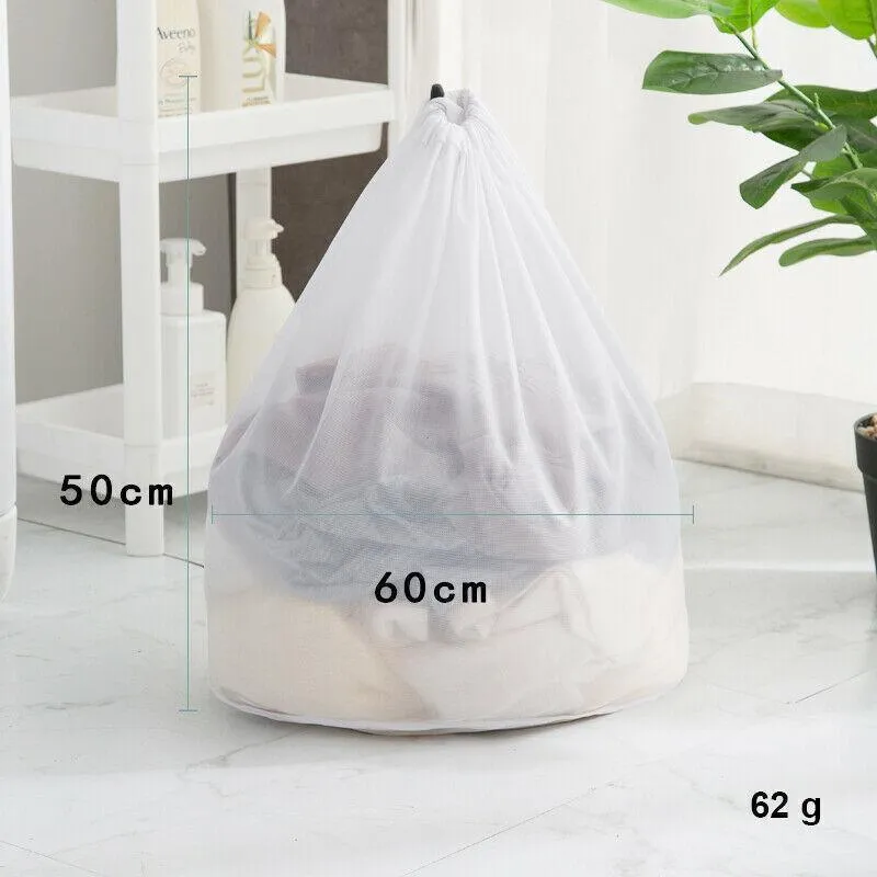 Drawstring Mesh Laundry Bag 1/4PCS 4Sizes Polyester