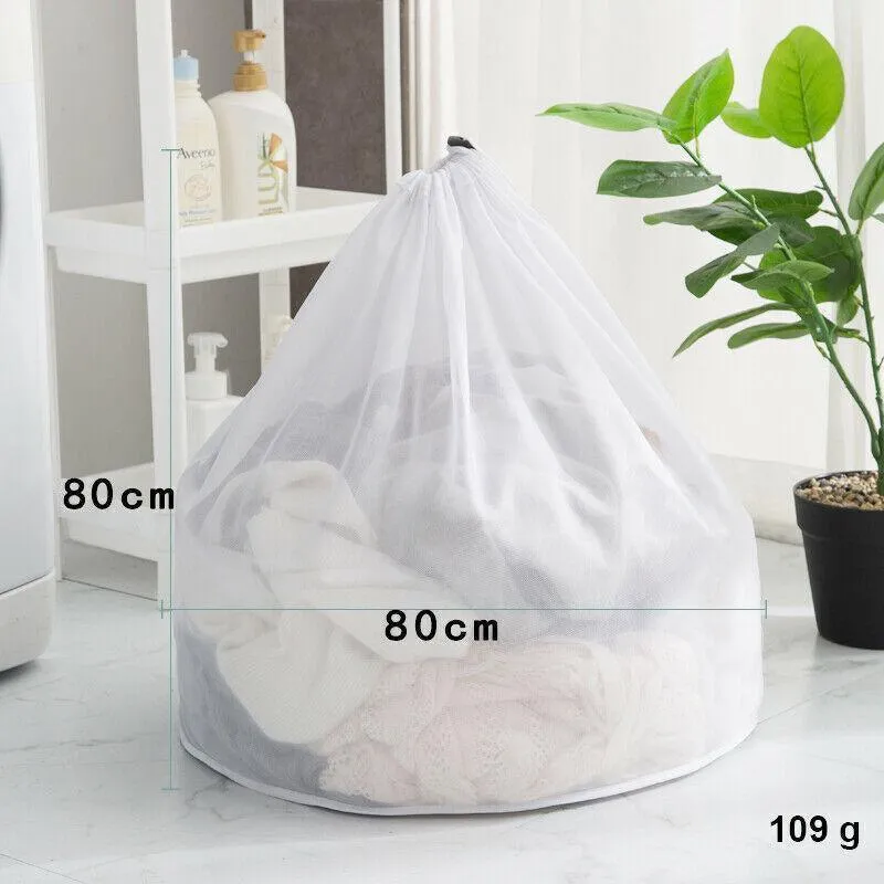 Drawstring Mesh Laundry Bag 1/4PCS 4Sizes Polyester