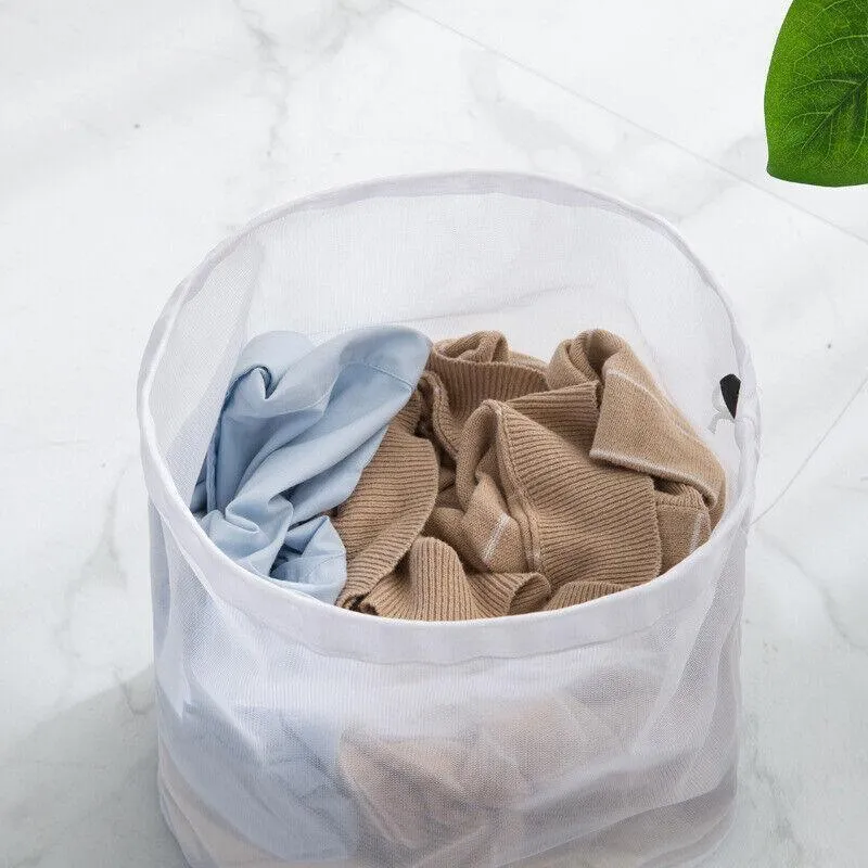 Drawstring Mesh Laundry Bag 1/4PCS 4Sizes Polyester