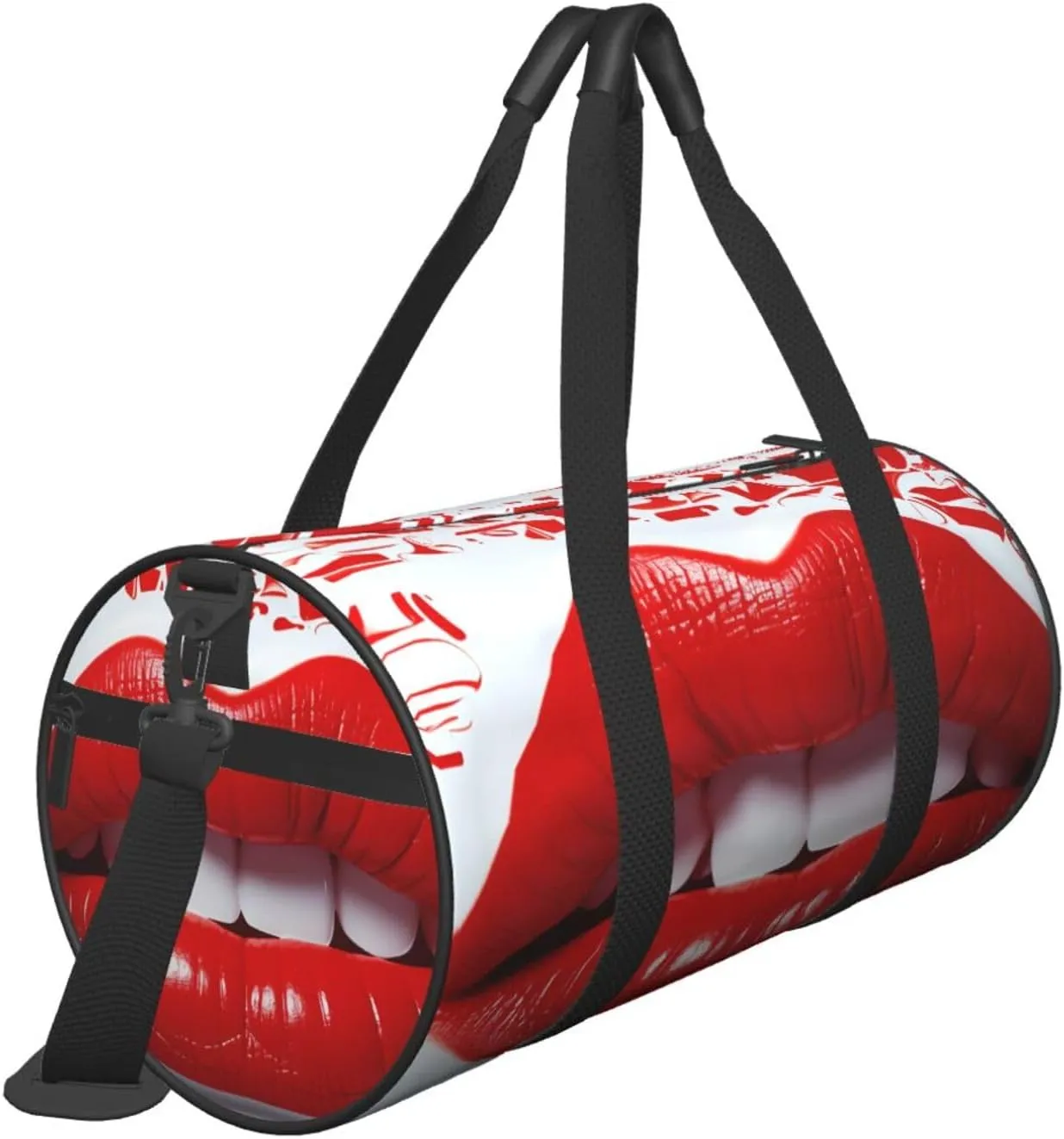 Duffel Bag for Men Women Small Gym Bag Printing Lips Travel Duffel Bag Waterproof Overnight Bag for Sports Workout