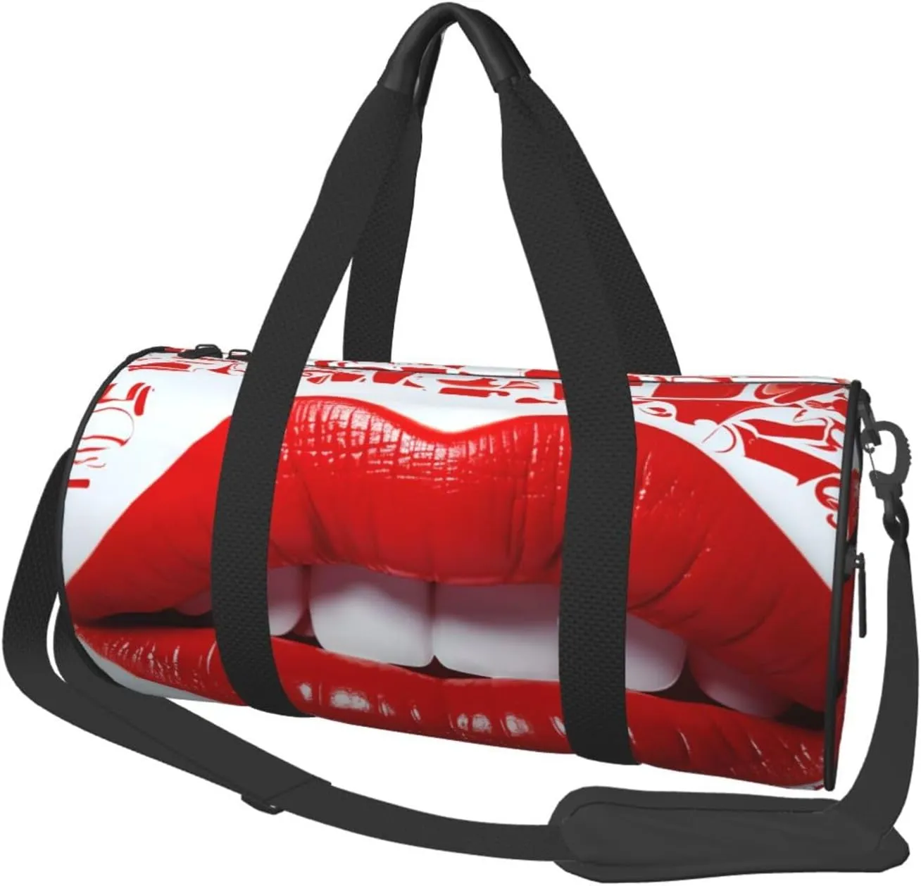 Duffel Bag for Men Women Small Gym Bag Printing Lips Travel Duffel Bag Waterproof Overnight Bag for Sports Workout