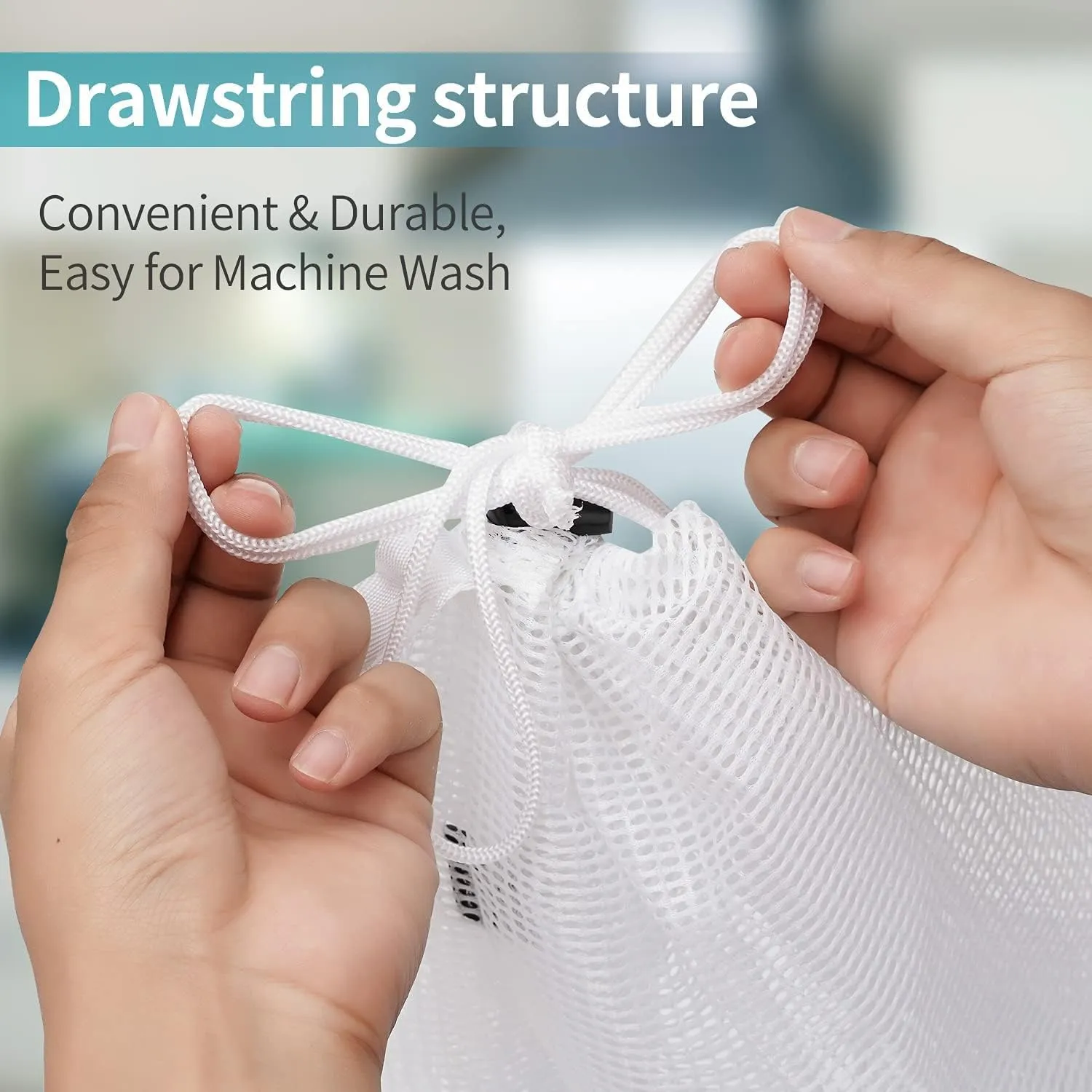 Durable Honeycomb Laundry Bag Sturdy Mesh Bags 2 Extra Large and 1 Large with Drawstring Closure for College, Dorm and Apartment Dwellers - 3 Set(2XXL 1XL)