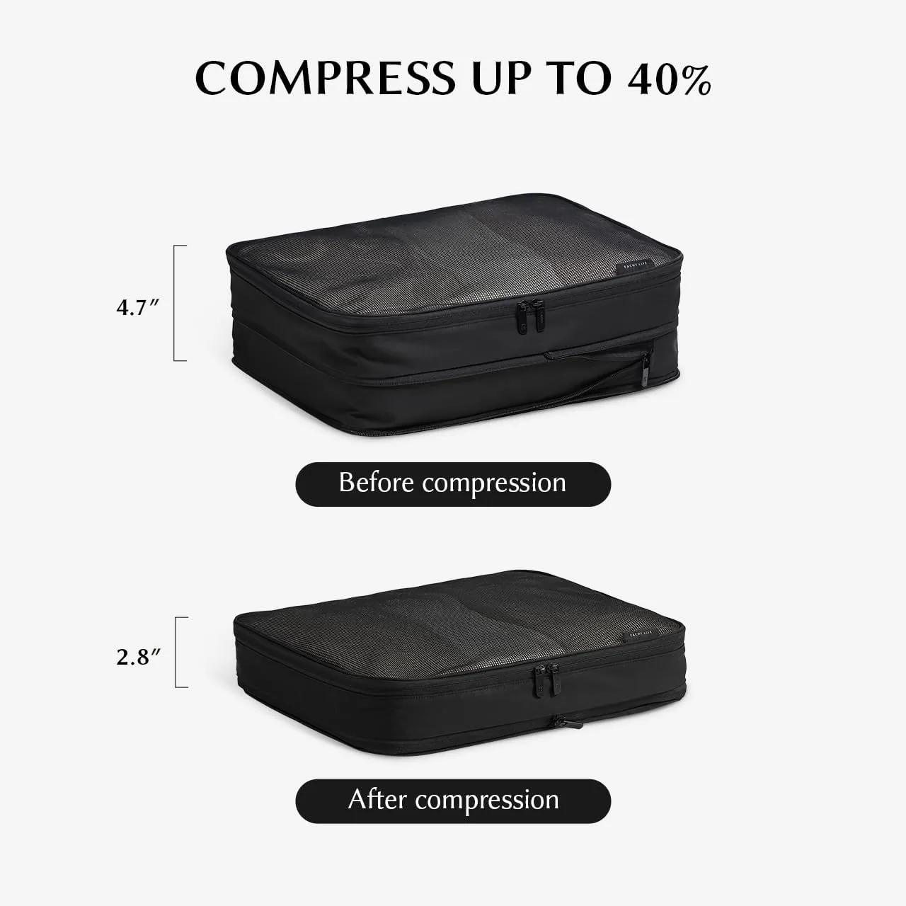 EACHY 6 Set Compression Packing Cubes for Travel & Carry-On, Space-Saving Luggage Organizers & Compression Bags for Clothes & Shoes, Ideal for Vacation & Cruise Essentials
