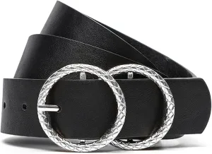 Earnda Women's Leather Belt Fashion Soft Faux Leather Waist Belts For Jeans Dress