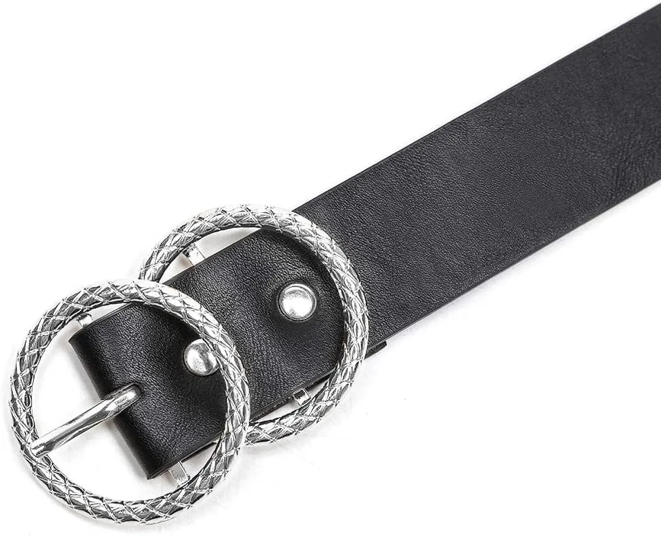 Earnda Women's Leather Belt Fashion Soft Faux Leather Waist Belts For Jeans Dress