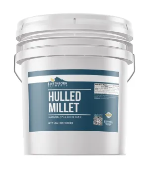 Earthborn Elements Hulled Millet, 3.5 Gallon Bucket, Perfect for Baked Goods, Hot Cereals, Casseroles, & Side Dishes