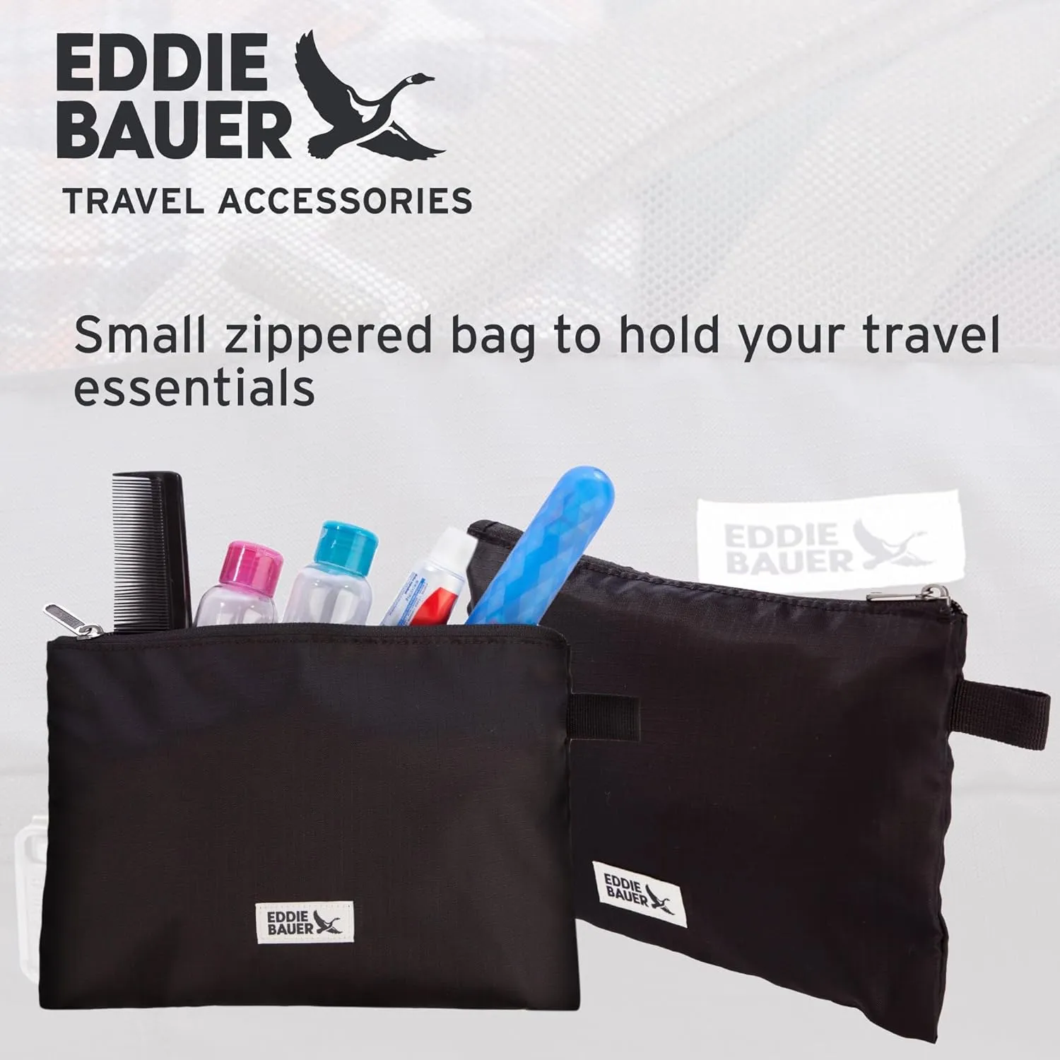 Eddie Bauer 5 Set Packing Organizer Cubes for Suitcases, Travel Essentials for Carry on, Lugagge Oganizer Bags Set Accessories, Black