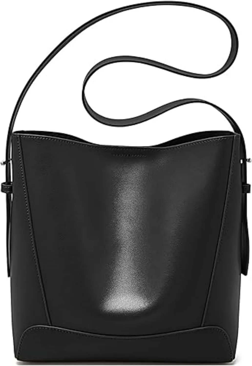 EIATLWomen's bucket bag premium leather shoulder bag, crossbody bag extended shoulder strap upgraded to 5 adjustable levels