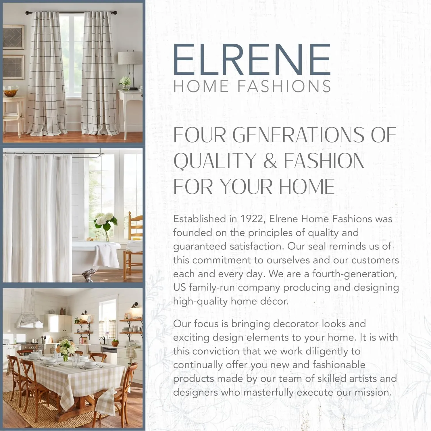 Elrene Home Fashions Cameron Linen Window Valance, 60" W x 15" L (1 Valance), Ivory