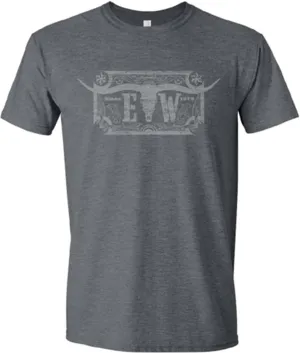 ELY CATTLEMAN Men's Short Sleeve T-Shirt, Distressed Skull Since 1878