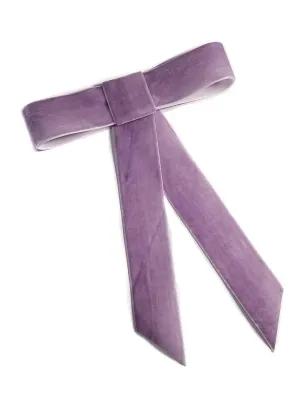 EmilyRose Couture Large Velvet Hair Bow Collection (Alligator Clip, Dusty Lilac)
