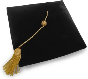 Endea Graduation Deluxe Doctoral Tam with Four Sides and Gold Bullion Academic Regalia Unisex