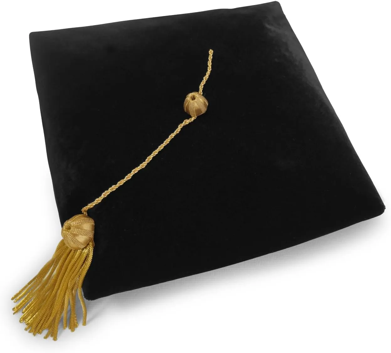 Endea Graduation Deluxe Doctoral Tam with Four Sides and Gold Bullion Academic Regalia Unisex