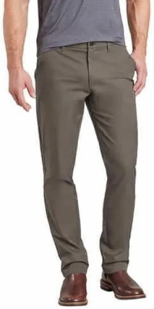 English Laundry Men Flat Front Chino Pants (067 Grey, 40x30)
