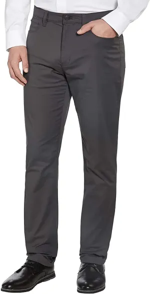 English Laundry Men's 5 Pocket Slim Straight Stretch Midway Pant (as1, Waist_Inseam, Numeric_32, Numeric_29, Regular, Regular, 006 Forged Iron Gray, 32W x 29L)