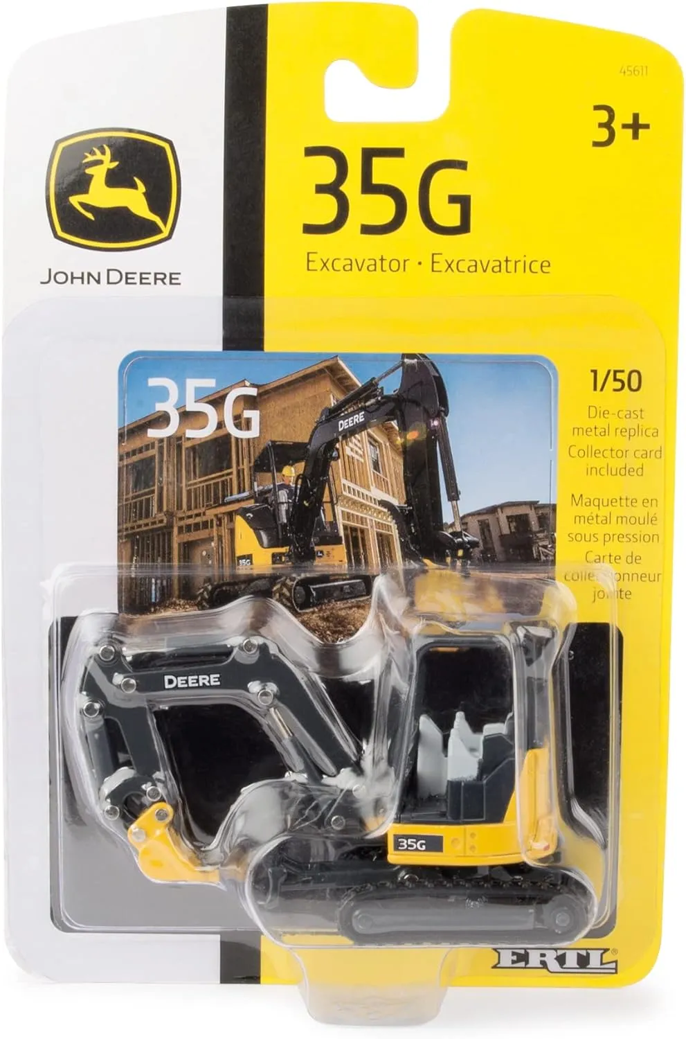 ERTL John Deere 35G Excavator (1:50 Scale) , Yellow for unisex-children