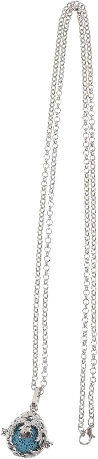 Essential Oil Locket Necklace for Women Hollow Aromatherapy Chain with Volcanic Pendant Stylish Diffuser Jewelry for Special Occasions Unique present Idea