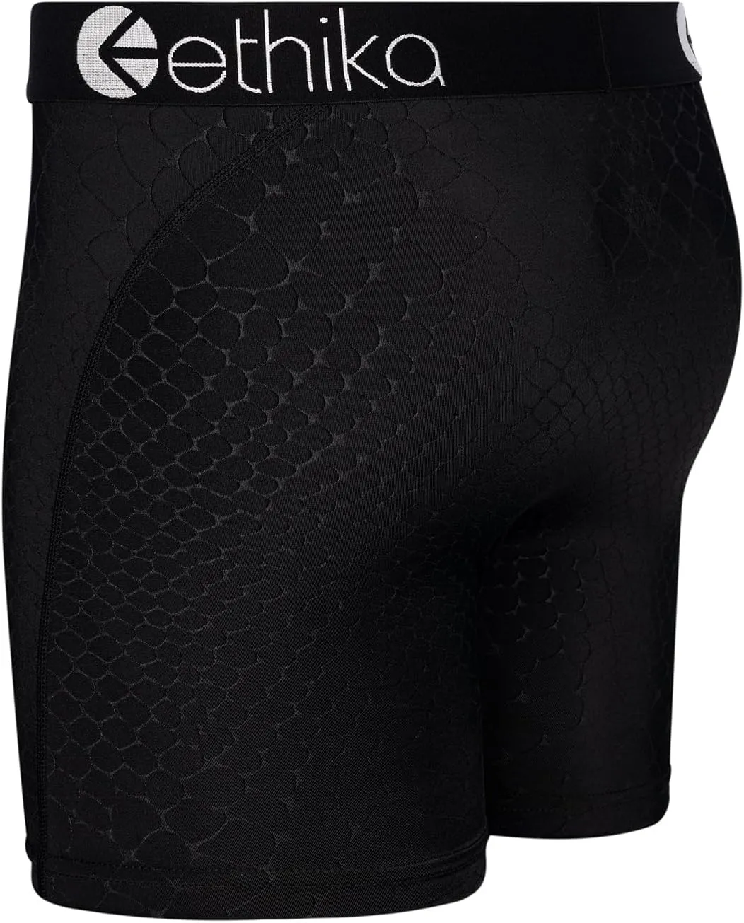 Ethika Mens MID Boxer Brief | Embossed Python -Black-