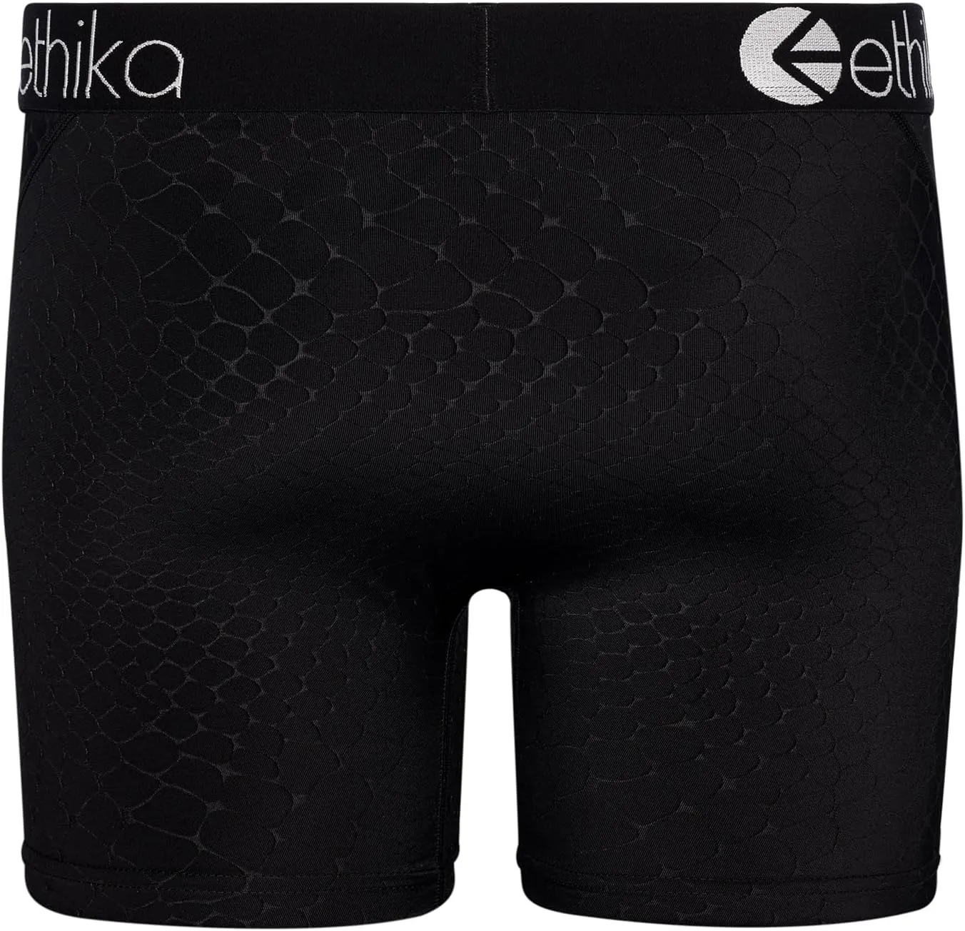 Ethika Mens MID Boxer Brief | Embossed Python -Black-