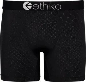Ethika Mens MID Boxer Brief | Embossed Python -Black-