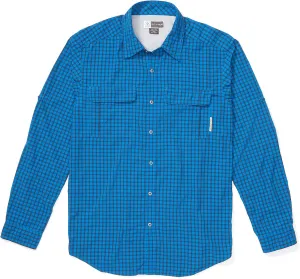 ExOfficio Men's BugsAway Halo Check Long-Sleeve Shirt, Dk Navy, Small
