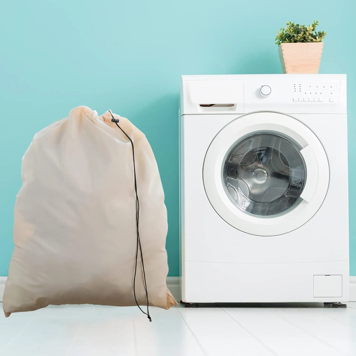 Extra Large Canvas Heavy Duty Laundry Bags - 4 Pack Natural Cotton, Multi Use Size 28''x 36''
