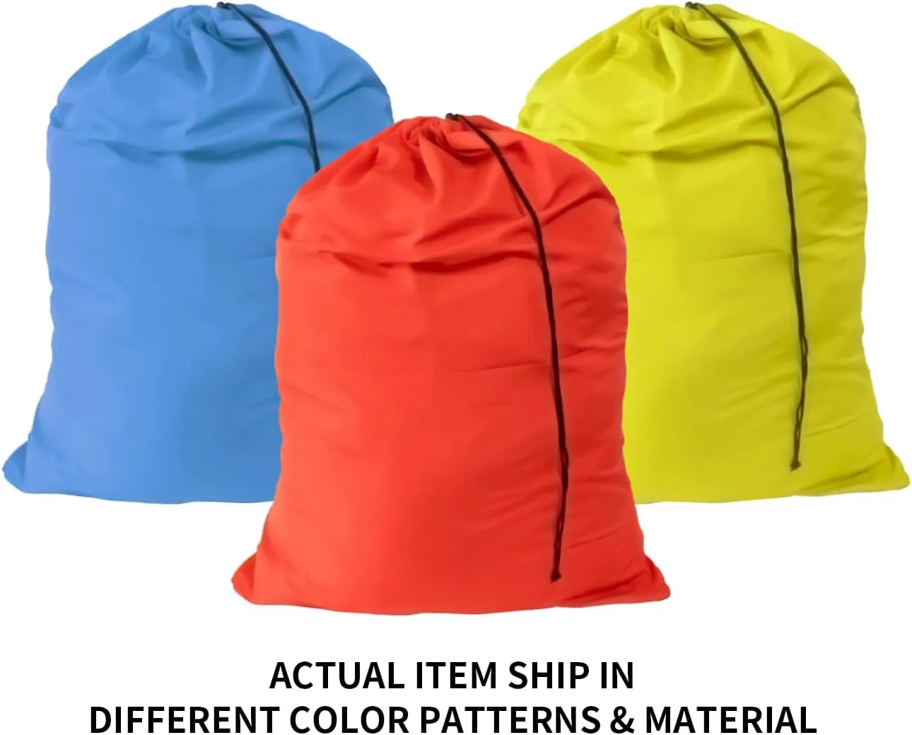 Extra Large Laundry Bag Travel Laundry Bags with Drawstring Closure, Large Dirty Clothes Bag 30"x40" Fit a Laundry Basket or Clothes Hamper for college, dorm and apartment dwellers 3 Pack Mixed Color