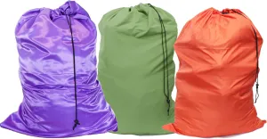 Extra Large Laundry Bag Travel Laundry Bags with Drawstring Closure, Large Dirty Clothes Bag 30"x40" Fit a Laundry Basket or Clothes Hamper for college, dorm and apartment dwellers 3 Pack Mixed Color
