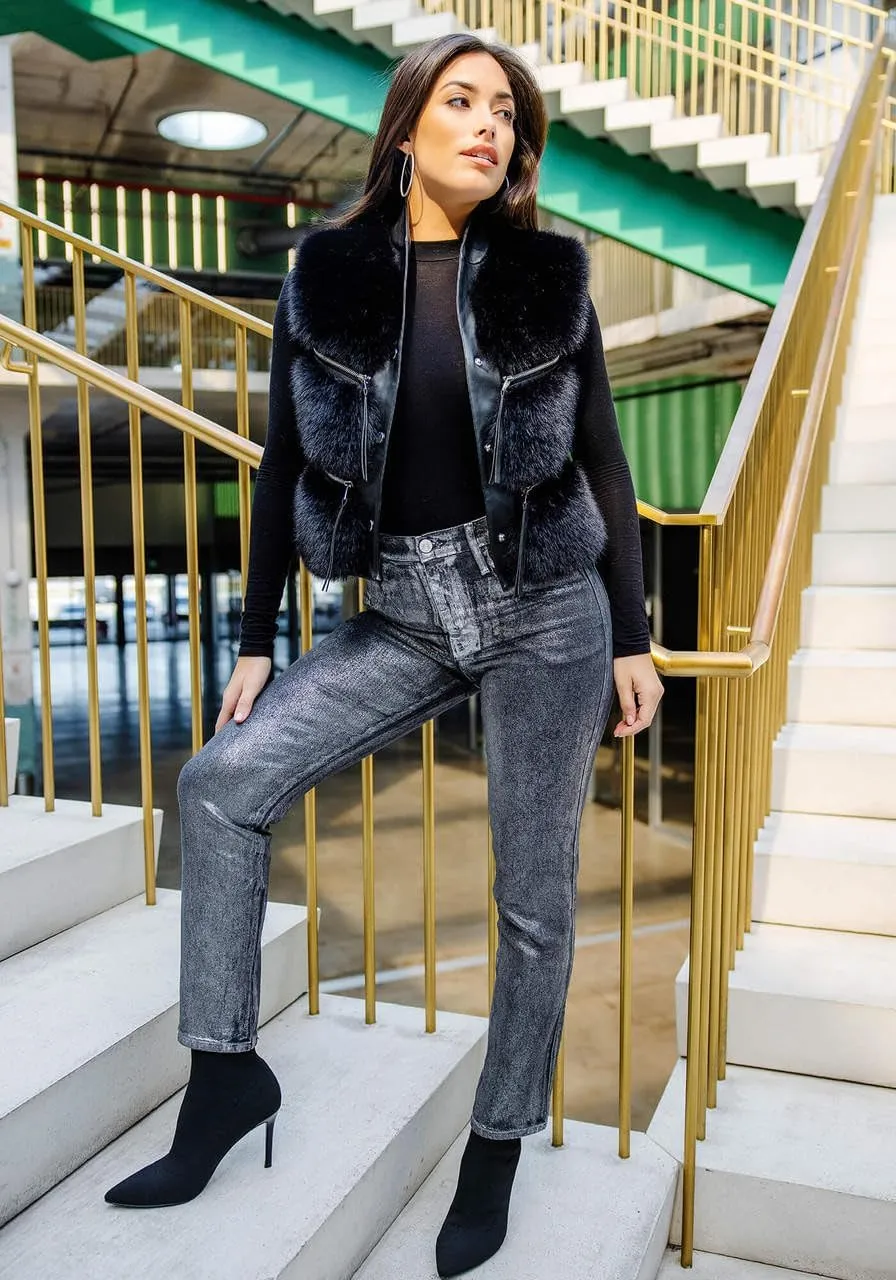Fabulous-Furs Donna Salyers Fox Faux Fur La Moda Vest