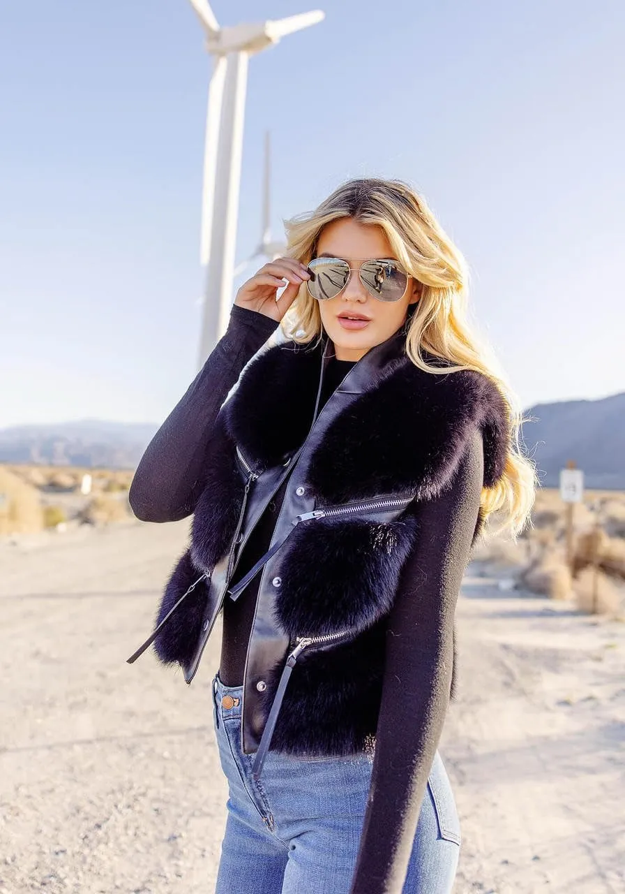 Fabulous-Furs Donna Salyers Fox Faux Fur La Moda Vest