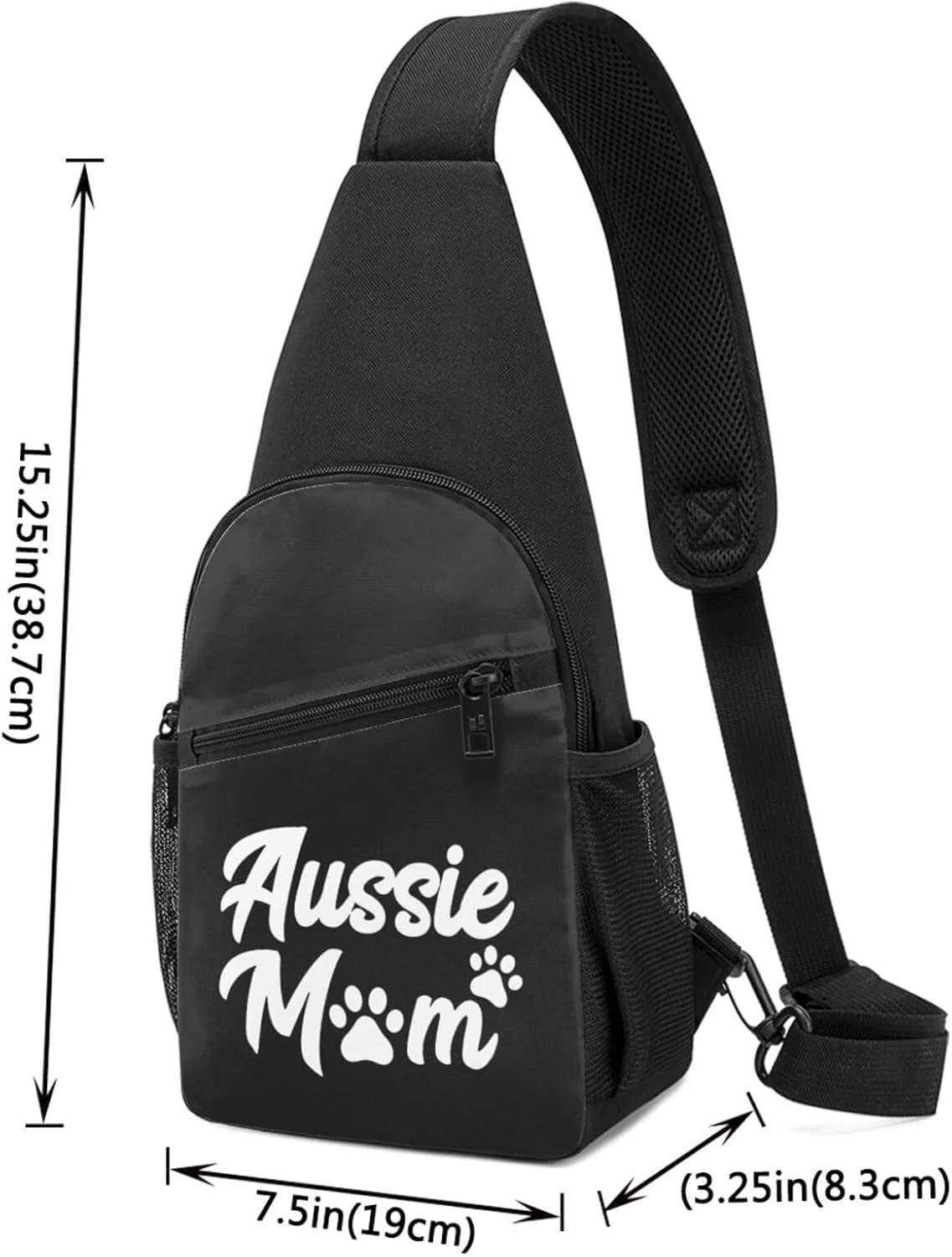 Fashion One-Shoulder Bag Aussie Mom Australian Shepherd Anti-Theft Crossbody Shoulder Chest Bag