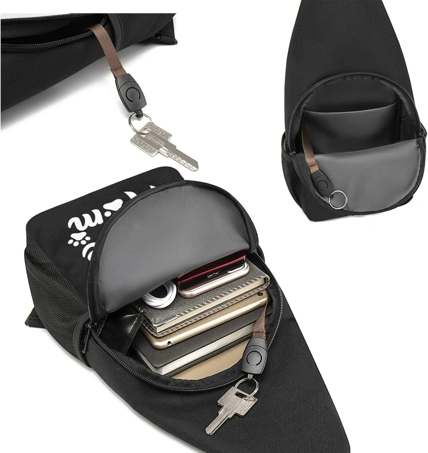 Fashion One-Shoulder Bag Aussie Mom Australian Shepherd Anti-Theft Crossbody Shoulder Chest Bag